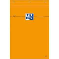 Bloc-Notes quadrillé - Couverture orange - 74 x 105 mm : OXFORD Image