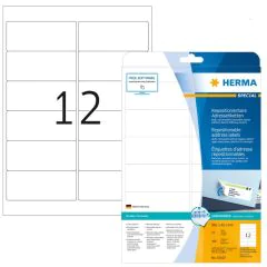 HERMA 10017 : Étiquettes adhésives blanches - Multi-usages - 99,1 x 42,3 mm