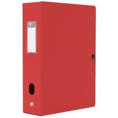 Boite de classement Memphis avec bouton - 100 mm - Rouge : OXFORD Visuel