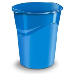 Corbeille à papier Gloss - 14 litres Bleu : CEP Visuel