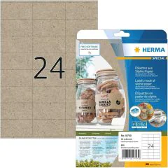 Étiquettes adhésives - 70 x 36 mm - brun naturel HERMA Lot de 480 