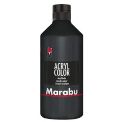 Peinture Acrylique - 500 ml - Noir MARABU Acryl Color