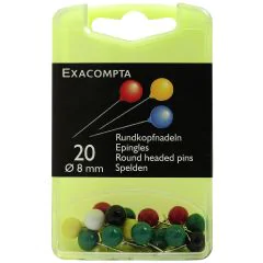 Epingles de signalisation - 8 mm - Assortiment (EXACOMPTA 14395E : Affichage) photo
