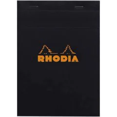 Bloc-Notes quadrillé - 148 x 210 mm A5 : RHODIA N°16 Couverture Noir Visuel