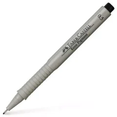 Stylo feutre à encre Noir - Pointe métallique - 0,5 mm : FABER CASTELL Visuel