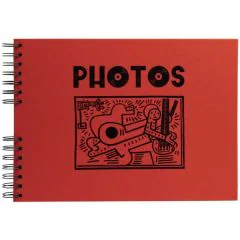 Album photos spirales - 320 x 220 mm - 150 photos - Rouge : EXACOMPTA Musicart