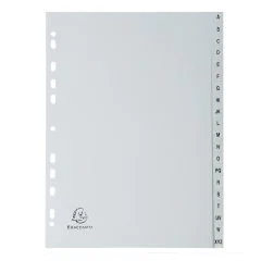 EXACOMPTA : Jeu de 20 intercalaires alphabétiques en pp - 225 x 297 mm