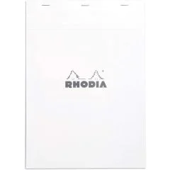 Bloc-Notes quadrillé - Couverture Blanc - 210 x 297 mm A4 : RHODIA N°18 Visuel