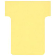 Fiches T - Indice 1.5 / 45 mm - Jaune : NOBO Lot de 100 Visuel