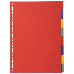 Jeu de 8 Intercalaires A4 en carte recyclée teintée - Assortiment EXACOMPTA Visuel