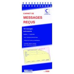 ELVE : Lot de  carnets autocopiants 2090 - Messages téléphoniques