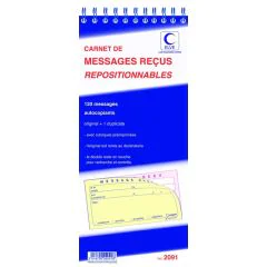 ELVE : Lot de 5 carnets autocopiants 2091 - Messages téléphoniques repositionnables