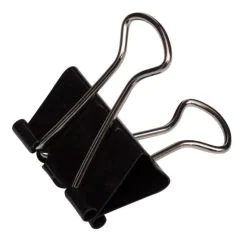 Pince double clip en acier - Largeur 16 mm - Noir MAUL Mauly Lot de 12