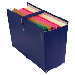 EXACOMPTA Extensor Balacron :  Chemises avec rabat à sangle - Bleu 22003E Fermé