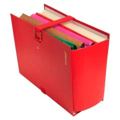 EXACOMPTA Extensor Balacron :  Chemises avec rabat à sangle - Rouge 22009E Fermé