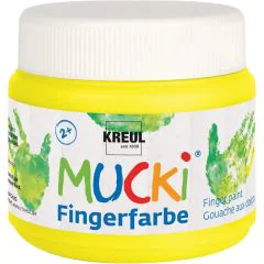 Gouache aux Doigts MUCKI - 150 ml - Jaune : KREUL Visuel