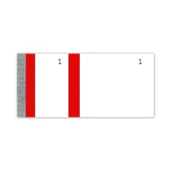 Bloc vendeur Tickets de coupons détachables - Bande Rouge