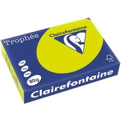 Ramette de papier Trophée de 500 feuilles A4 - Vert fluo : CLAIREFONTAINE Visuel