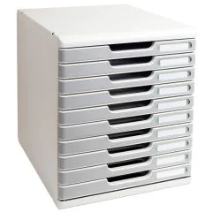 EXACOMPTA : Module de rangement 10 tiroirs - Modulo - Gris/granit 302041D