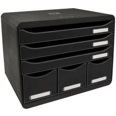 Caisson à 6 Tiroirs - Noir : EXACOMPTA Store-Box MAXI image