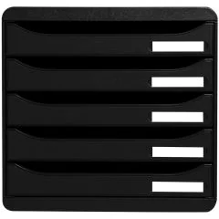 EXACOMPTA : Module de rangement 5 tiroirs - Big Box Plus - Noir