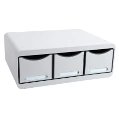 Caisson à 3 tiroirs - Toolbox Maxi - Gris Lumière EXACOMPTA Office Image