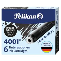 Image Boite de 6 Cartouches d'encre - Noir PELIKAN 4001 TP/6