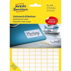 AVERY : Etiquettes adhésives - 13 x 8 mm - Blanc 3306