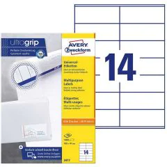 Photo Étiquettes adhésives ProNature 105 x 41 mm AVERY 3477