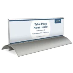Chevalet de table - Porte-nom avec socle en aluminium - 210 x 61 mm : EUROPEL image