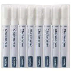 Marqueurs à craie - 6 mm - Blanc : EUROPEL Lot de 8 image