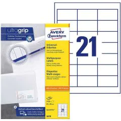 Photo Étiquettes adhésives ProNature 64 x 36 mm AVERY 3670 