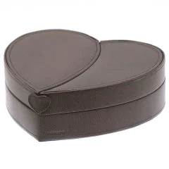 Boite à bijoux Euclide coeur - Marron Double DAVIDT'S