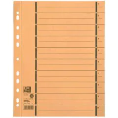 Photo OXFORD : Lot de 100 intercalaires en carton - 240 x 300 mm - Jaune 400004666 