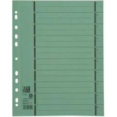 Photo OXFORD intercalaires en carton - 240 x 300 mm - Vert 400004667