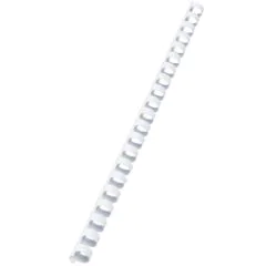 Baguettes de 21 anneaux - 12 mm - Blanc : GBC Lot de 100