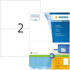 Étiquettes adhésives - 210 x 148 mm - Blanc : HERMA Premium Lot de 200 Image