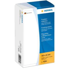 4329 HERMA : Etiquettes d'affranchissement doubles 163 x 45 mm