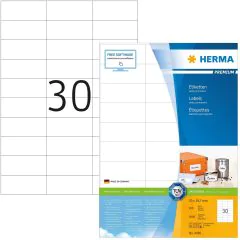 Étiquettes adhésives - 70 x 29,7 mm - Blanc : HERMA Premium Lot de 3000 Image