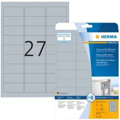 Etiquettes adhésives - 63,5 x 29,6 mm - Gris : HERMA Lot de 270 image