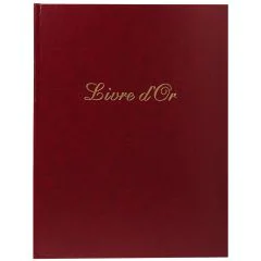 Livre d'or - Cuir Alpille - Rouge - 260 x 220 mm EXACOMPTA Visuel