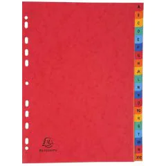 Photo EXACOMPTA : Jeu de 20 intercalaires alphabétiques en carte lustrée - 220 x 297 mm