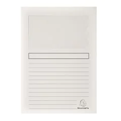 EXACOMPTA  50151E : Chemises à fenêtre Super - Blanc