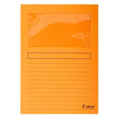 EXACOMPTA  50254E : chemises à fenêtre - Orange Forever