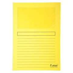 EXACOMPTA  50259E : chemises à fenêtre - Jaune Forever