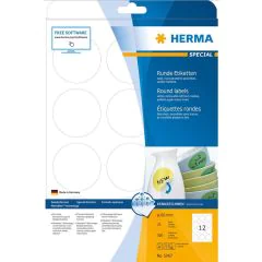 HERMA 5067 : Étiquettes adhésives blanches - Multi-usages - Diamètre 60,0 mm