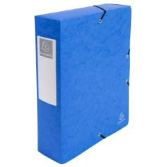 Boîte de classement Carte lustrée - Dos 80 mm - Bleu EXACOMPTA Exabox Image