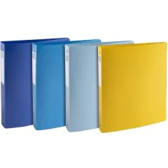 Classeur semi-rigide - 4 anneaux de 30 mm - Assortiment : EXACOMPTA Bee Blue image