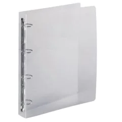Exacompta 51342E Crystal : Classeur souple Cristal - 4 anneaux