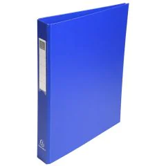Classeur rembordé 4 anneaux en PP - Bleu EXACOMPTA Exemple